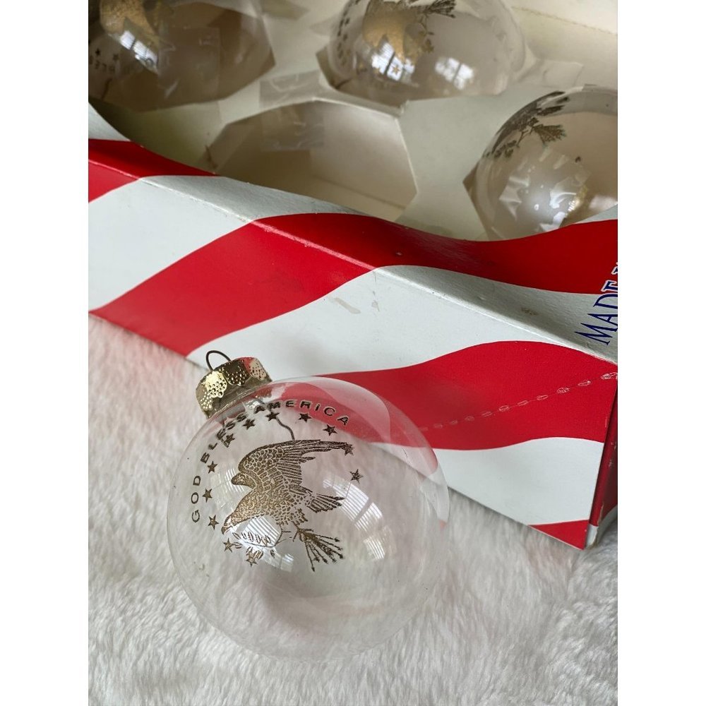 vtg vintage RAUCH glass Made in American eagle ornaments Christmas holiday - Picture 13 of 13